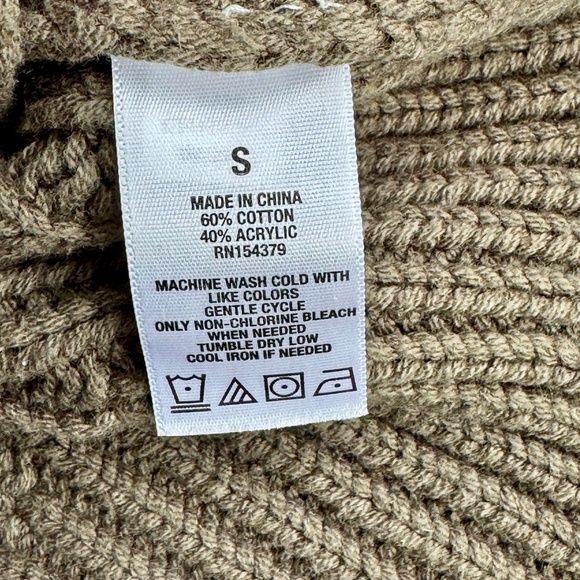 Aeropostale Olive Cropped Cable Knit Cardigan – Size S - Picture 6 of 12